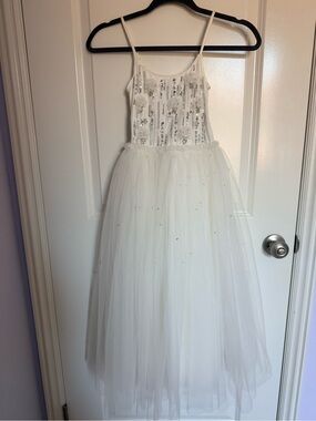 Tutu Du Monde White Sequin Tulle Dress